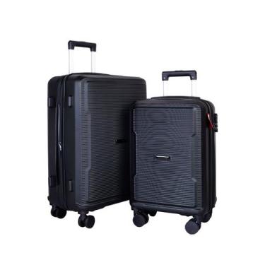 Imagem de Kit 2 malas de viagem Abs 20" 24" Denver - Enluaze, Preto