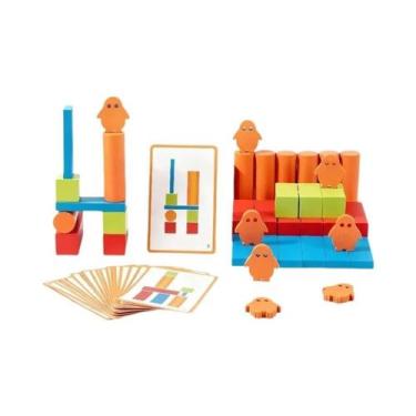 Imagem de Brinquedo Empilhável De Madeira Arco-Íris Para Bebês, Blocos De Constr