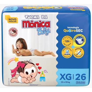 Imagem de Fralda Turma da Mônica Baby Economica 1 Pacote Tamanho XG Com 26 Unida