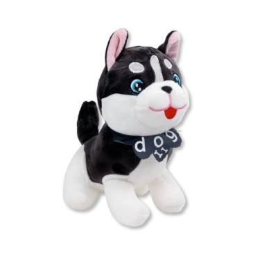 Imagem de Pelucia cachorro husky 25cm - polibrinq