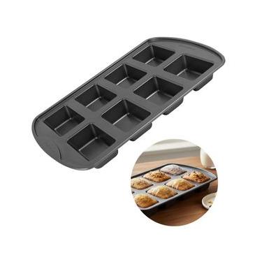 Imagem de Forma para Mini Pão Bolinho 8 Cavidades Antiaderente Forno
