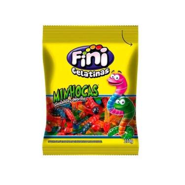 Imagem de Bala fini gelatinas 250g, 1 unidade, Morango, limão, framboesa, maçã v