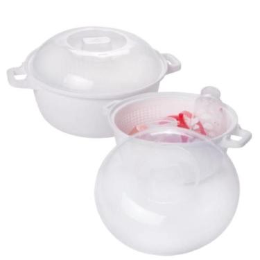 Imagem de Esterilizador de Mamadeira e Chupeta Para Microondas Plasútil Redondo 