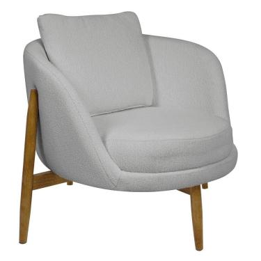 Imagem de Poltrona Decorativa Austin Bouclé Cinza Claro - Nexta Casa