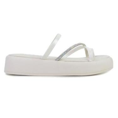 Imagem de Papete Feminina Ramarim Flatform Branca Off - 2439204-Feminino