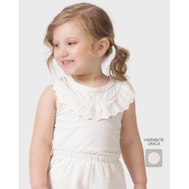 Imagem de Blusa Ribana com Babados na Gola - Menina Tamanho 1 a 4-Feminino