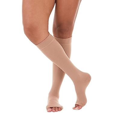 Imagem de Meia Venosan Comfortline Cotton com Algodão 30-40 mmhg AD Bege Aberta Curta M