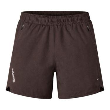 Imagem de Shorts Salomon Shakeout Core 2IN1 7 Masculino, Marrom, M