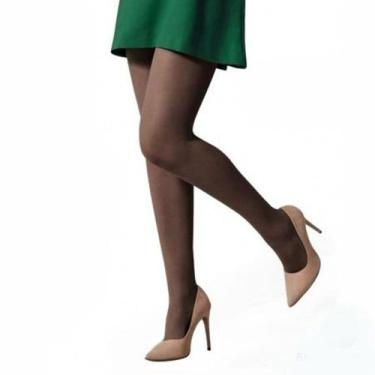 Imagem de Meia Calça Feminina Selene Clássica Fio 15 - 9120001, Amarelo, Preto