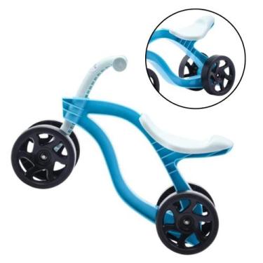 Imagem de Bicicleta de Equilíbrio Infantil 4 Rodas Sem Pedal Azul  Para Crianças