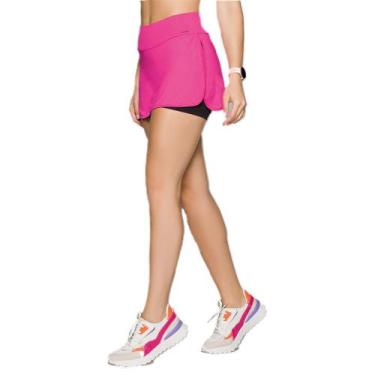Imagem de Short Saia Feminino Fitness Academia Esportes Selene, Pink, M