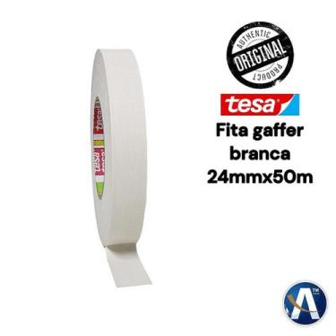 Imagem de Fita Tecido Gaffer Tape Original Tesa 24mm x 50m Cor Branca - Fita Ade