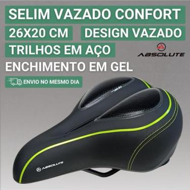Imagem de Selim Vazado Comfort Absolute TRI Aço Apli Gel Molas, Verde