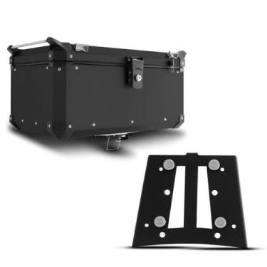 Imagem de Baú Moto Alumínio Top Case 56 Litros + Base de Fixação Super Adventure
