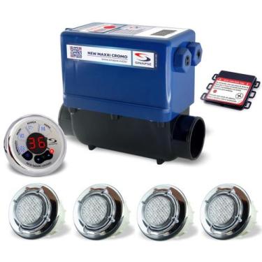 Imagem de Aquecedor Banheira Ofuro New Max Cromo 8000w, 4 unidades