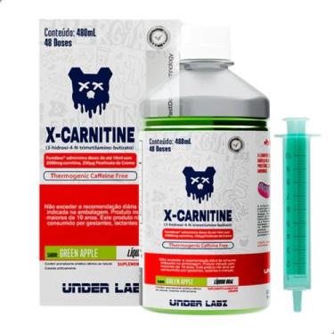 Imagem de X Carnitine Thermo Caffeine Free Liquid 480ml Under Labz, Green Apple