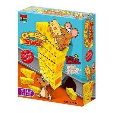 Imagem de Jogo Empilhar Cheese Stack Torre com 20 Peças - jogo Cheese Stack