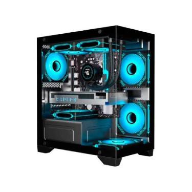Imagem de Gabinete Gamer KMex Poseidon II Mid Tower Micro ATX Vidro Temperado US