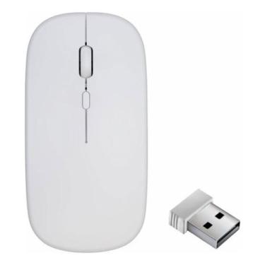 Imagem de Mouse Sem Fio Recarregável K-mex 1600dpi Slim Ma-a7w4 Branco