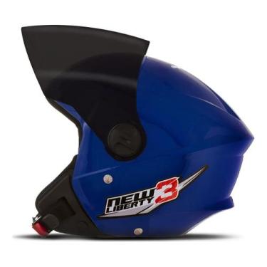 Imagem de Capacete Aberto Pro Tork New Liberty 3 Three Viseira Fumê, 58, Azul