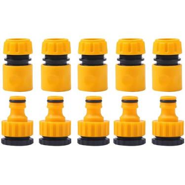 Imagem de Conector Rápido Para Mangueira De Jardim De 3/4 E 1/2 Polegada, 10 Peç
