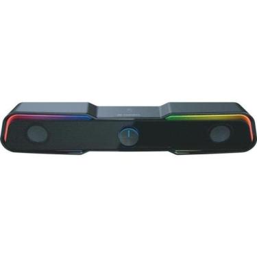 Imagem de Soundbar Gamer para PC Fortrek Black Hawk com Iluminação RGB Touch e Potência 6W RMS Preto