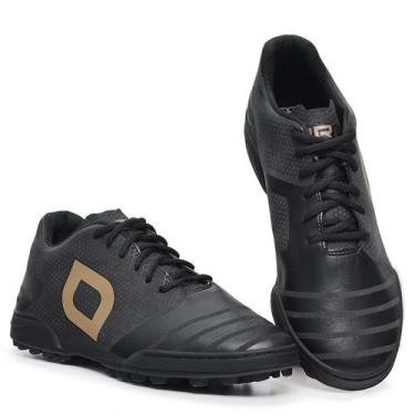 Imagem de Chuteira Society Masculina Campo e Sintético - Pro Soccer, Preto, Dour