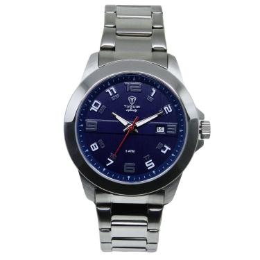 Imagem de Relógio Masculino de Aço Tuguir Analógico Infinity 9169D Prata e Azul
