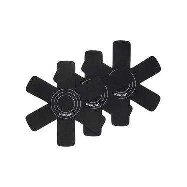 Imagem de CONJUNTO 3 PROTETORES ESTRELA LE CREUSET 38CM PARA PANELA EM FELTRO PRETO ONYX 45901401...