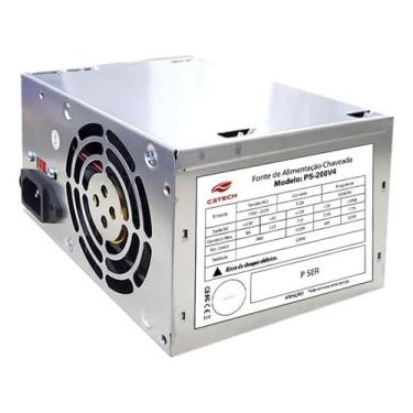 Imagem de Fonte De Alimentação Para Pc C3tech C3plus Ps-200v4 200w Pr, Bivolt