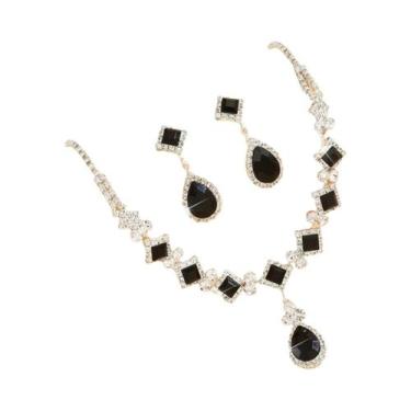 Imagem de Conjunto De Joias Feminino Moderno: Colar E Brincos De Corrente Com De