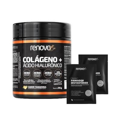 Imagem de Renova Be Colágeno Verisol Com Ácido Hialurônico Sabor Tangerina 216g em Pó + Hidratante Labial 15g