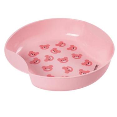 Imagem de Prato fundo infantil plasútil azul e rosa ursinhos, Rosa