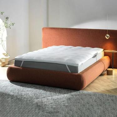 Imagem de Pillow Top Plumi Gold Cetim Casal Com Elástico 100% Algodão 233 Fios A
