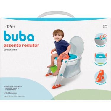 Imagem de Assento Redutor Com Escada Azul Buba - 7424
