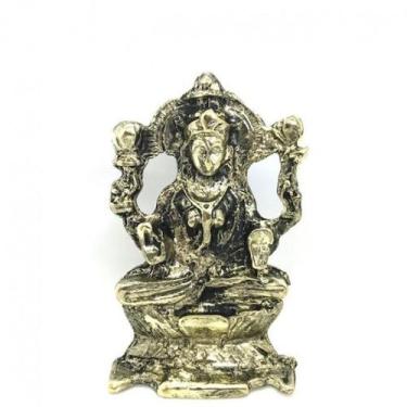 Imagem de Imagem Lakshimi Meditando Escultura Metal 09 cm - Lua Mistica