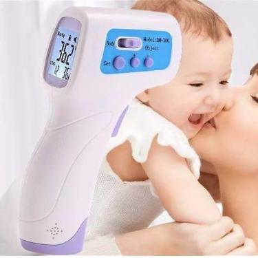 Imagem de Termometro Laser Digital Infravermelho Febre De Testa Bebê - Medicao