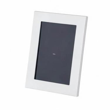 Imagem de Porta-retrato Riva Carrara Velvet em Prata 15x21cm: Requinte e Minimal