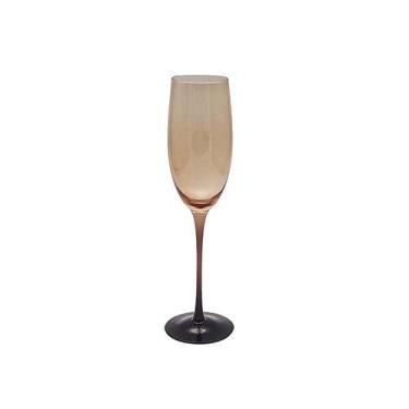 Imagem de Jogo de 4 taças champanhe Burano Cristal Mocaccino 250ml -L Hermitage,