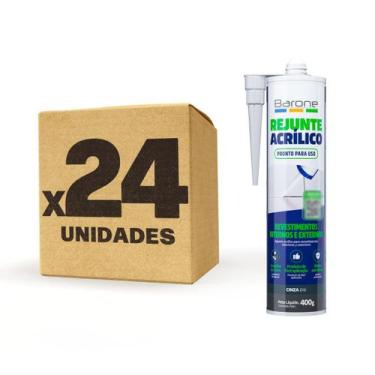 Imagem de Kit 24 Pu 40 400g Rejunte Acrílico Barone Diversas Cores