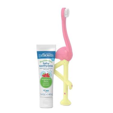 Imagem de Kit de Escova de Dentes para Bebê Dr. Brown's com Pasta de Dente de Mo