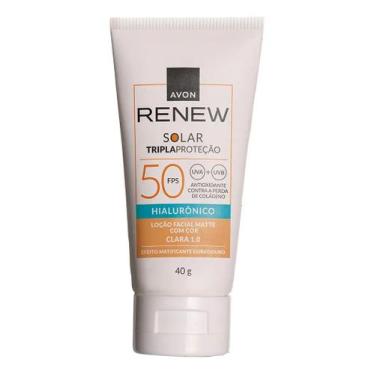Imagem de Protetor Solar Facial Avon Renew FPS50 Cor Clara 1.0 40g