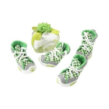 Imagem de Conjunto De 4 Sapatos Para Cães Pequenos E Filhotes, Respiráveis, Com 