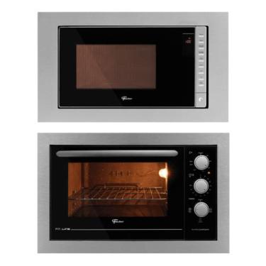 Imagem de Kit Fit Line Fischer: Micro-ondas com Descongelar e Forno Elétrico Ino