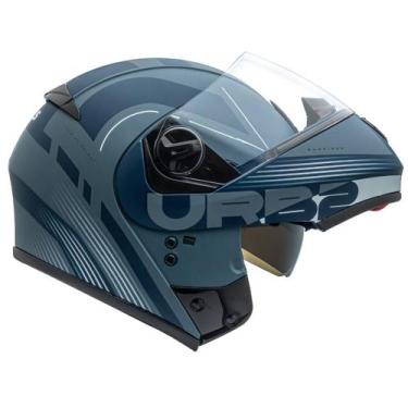 Imagem de Capacete Peels Robocop U-Rb2 Club Dark Cinza e Azul Fosco -, 58