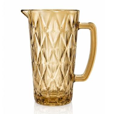 Imagem de Jarra de Vidro 1 Litro Diamante Modelo Diamond Luxo - DW, Jarra Amber 