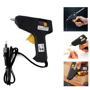 Imagem de Pistola de Cola Quente Mini 8W Bivolt com Bico Metálico Preto Yeet