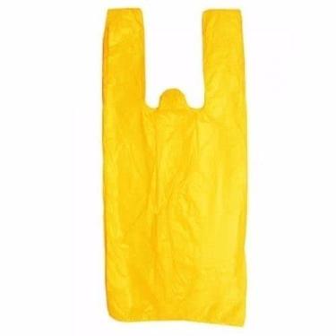 Imagem de Sacola Plástica Supermercado Amarela 40x50 Rioplastic C/1000