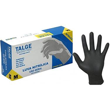 Imagem de Talge Luva Nitrilica Preta M 100Un, Talge