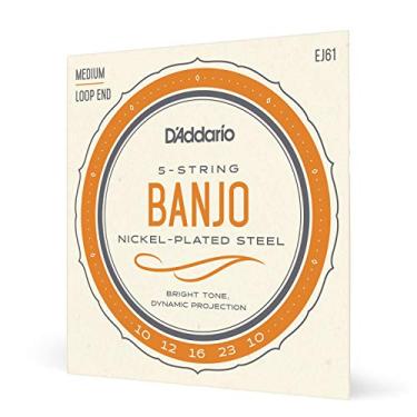 Imagem de D'Addario Cordas para banjo EJ61 de 5 cordas, níquel, médio 10-23